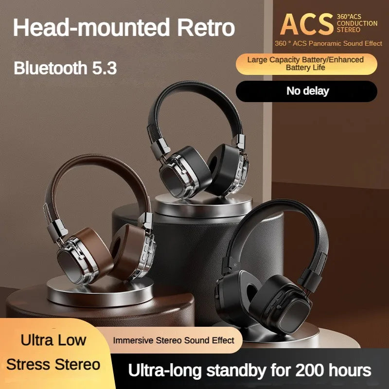 CR-8 Classic Wireless Retro Headphones